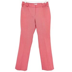 Liz Claiborne Coral Pink Straight-Leg Trousers